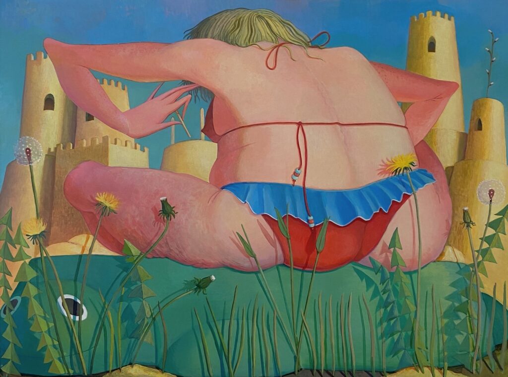 Built on Sand, by Maud Madsen, 2020, acrylic on panel