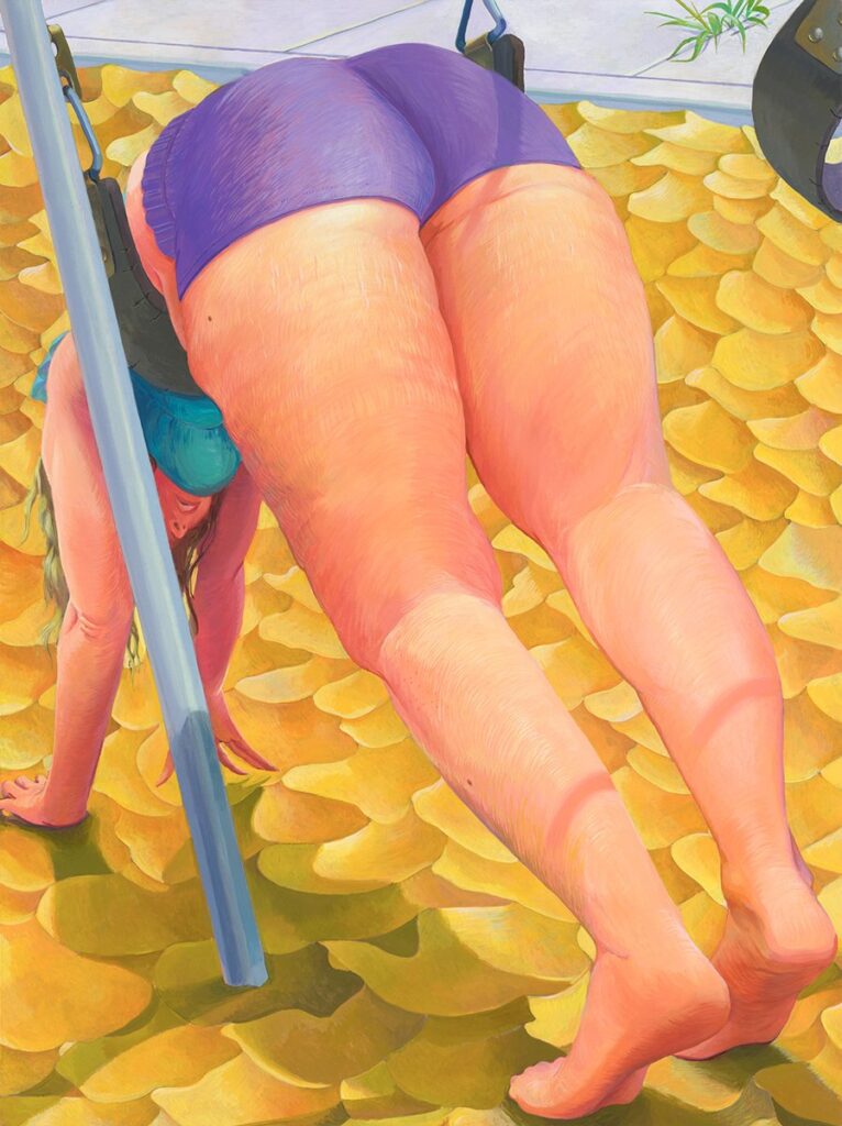 Dangle, by Maud Madsen, 2021, acrylic on linen