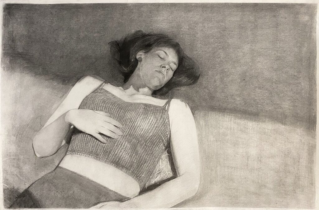 The Garden, by Maud Madsen, 2019, graphite on paper
