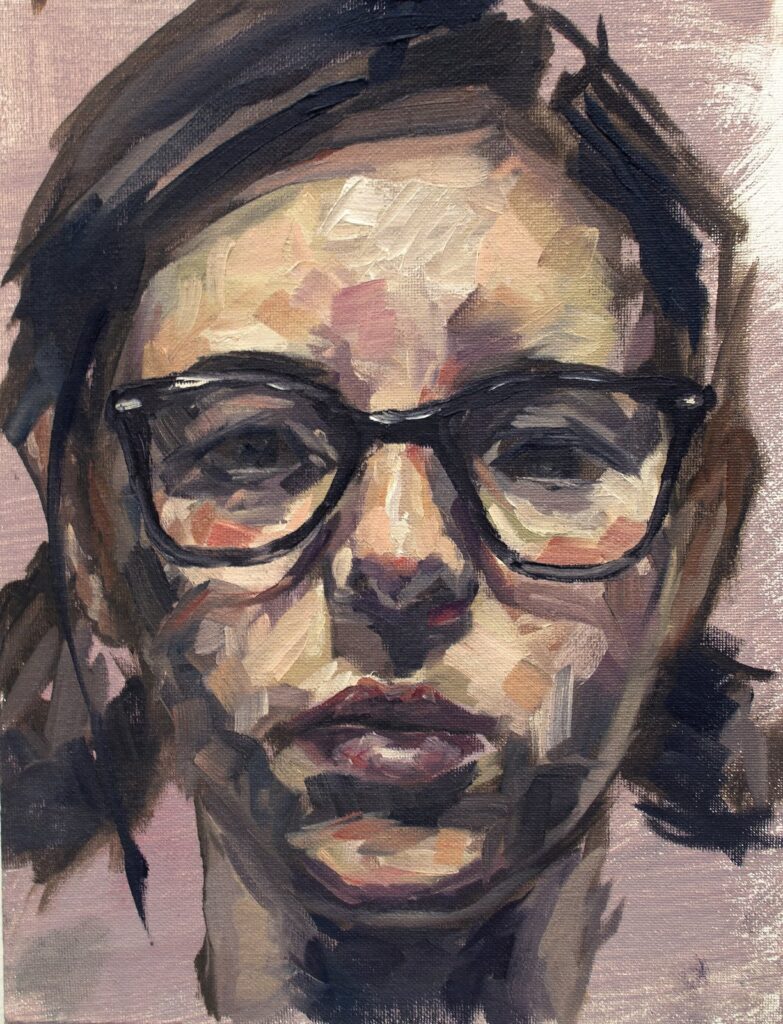 Self-Portrait, by Maria Elena Manero, 2016, Oil on canvas