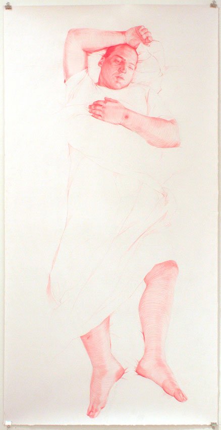 Brown Shirt, by Lisa Manley, 2013, Watercolor pencil on paper