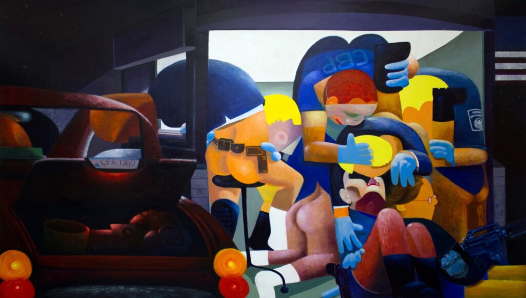 Port of Entry, by Isaac Mann, 2017, oil on canvas