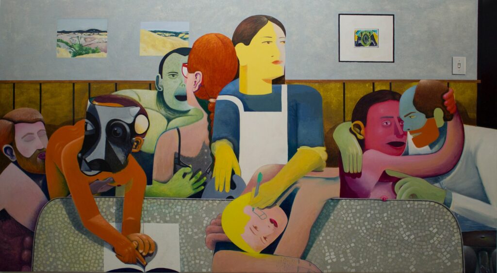 The Dinner Table, by Isaac Mann, 2018, oil on canvas