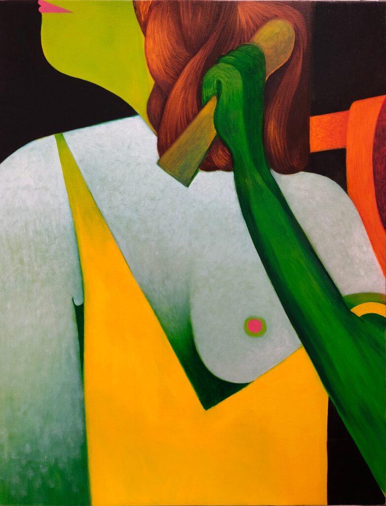 Untitled 3, by Isaac Mann, 2018, oil on canvas over panel