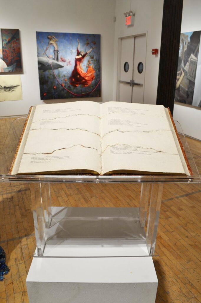 Book and Podium, by Jo Mar, 2016, acrylic and, podium