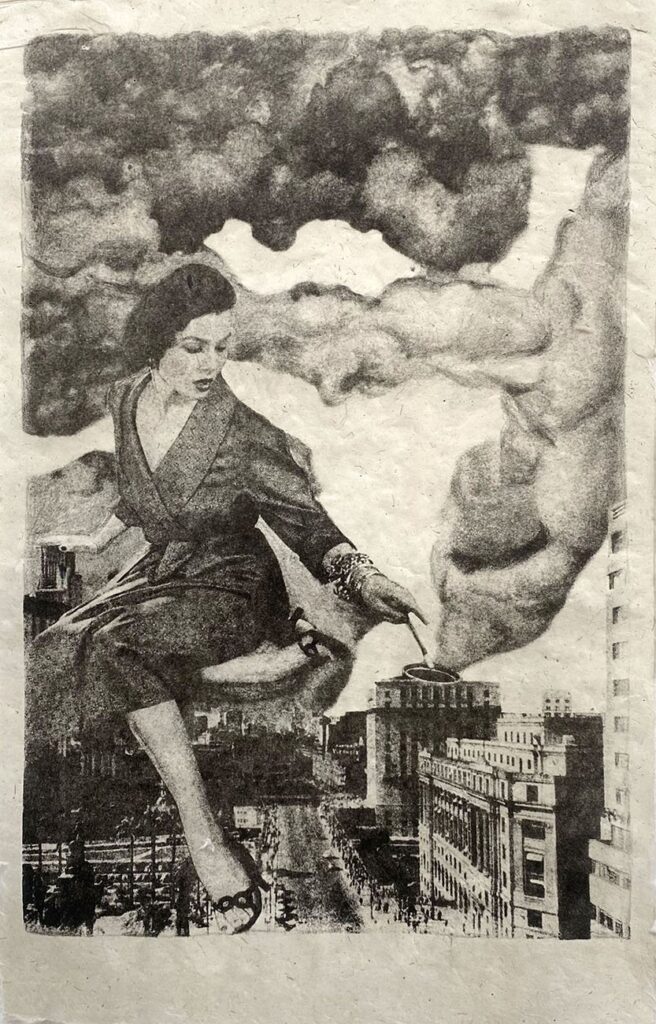 Self-Sabotage, by Gianna Margarita, 2023, lithograph on paper