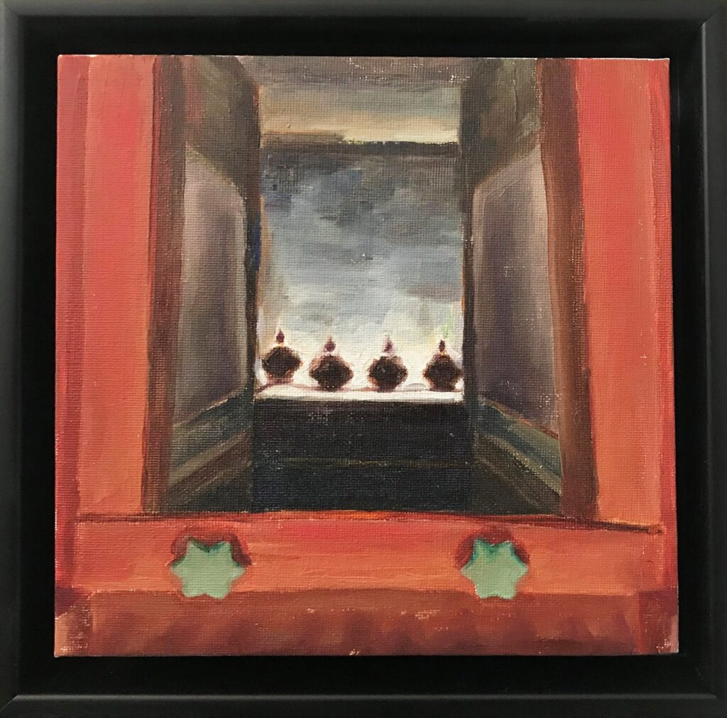Hutong, by Maria Manero, 2017, Oil on canvas