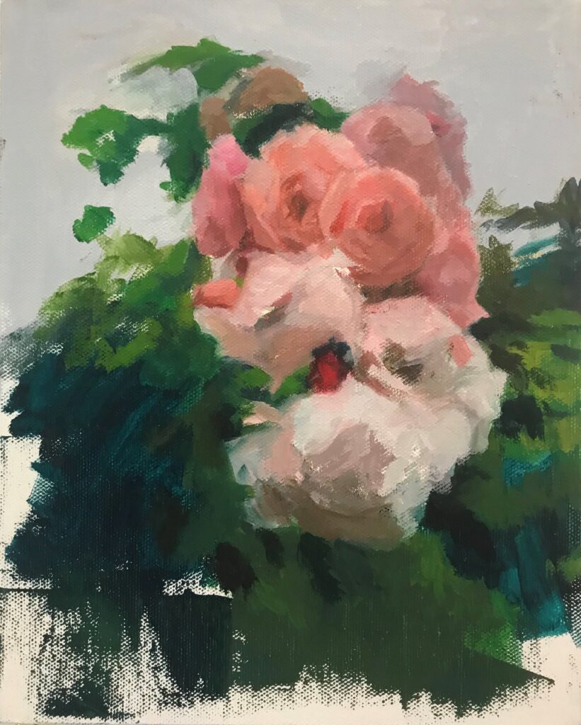 Roses, by Victoria Martinotti, 2017, Oil on canvas