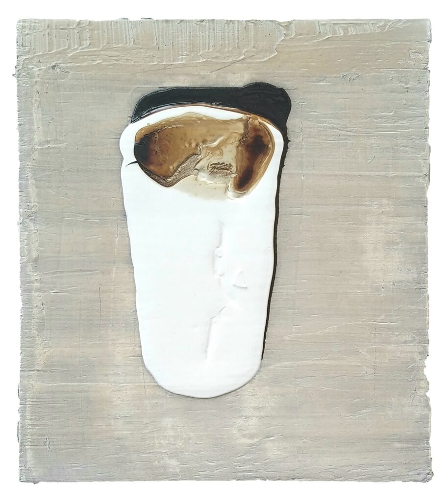 cc30, by Joachim Marx, 2020, charcoal on wood