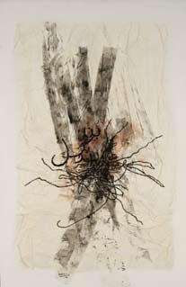 Reason is the Chain, by Maryam Shirinlou, 2006, mixed media collage
