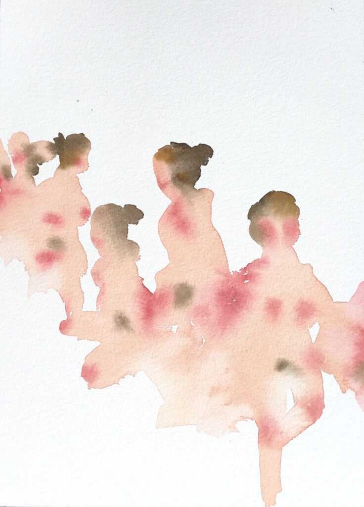 The Portrait of a Woman #2, by Ayumi Matsuba, 2018, watercolor on paper