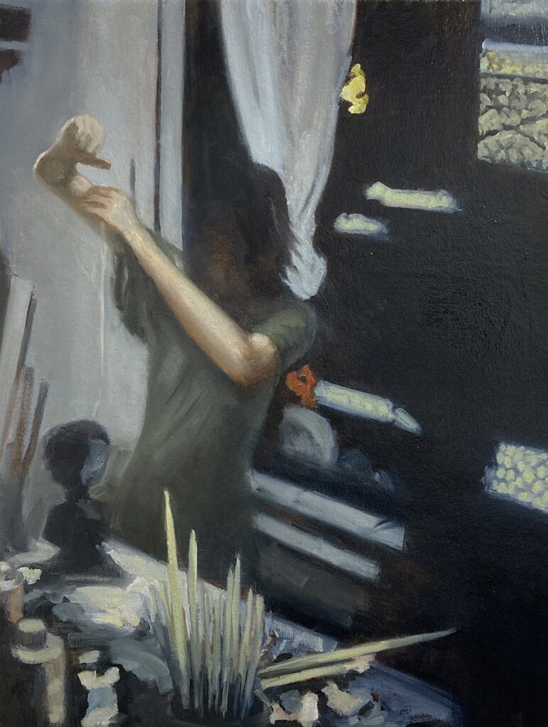 Puppeteer, by Eric Mavko, 2020, oil on canvas