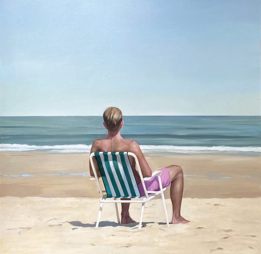 Beach Chair, by Elisabeth McBrien, 2021, oil on canvas