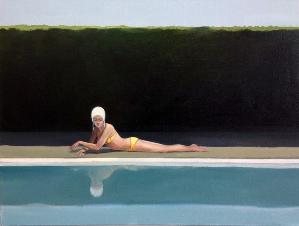 By the Pool, by Elisabeth McBrien, 2015, Oil on canvas