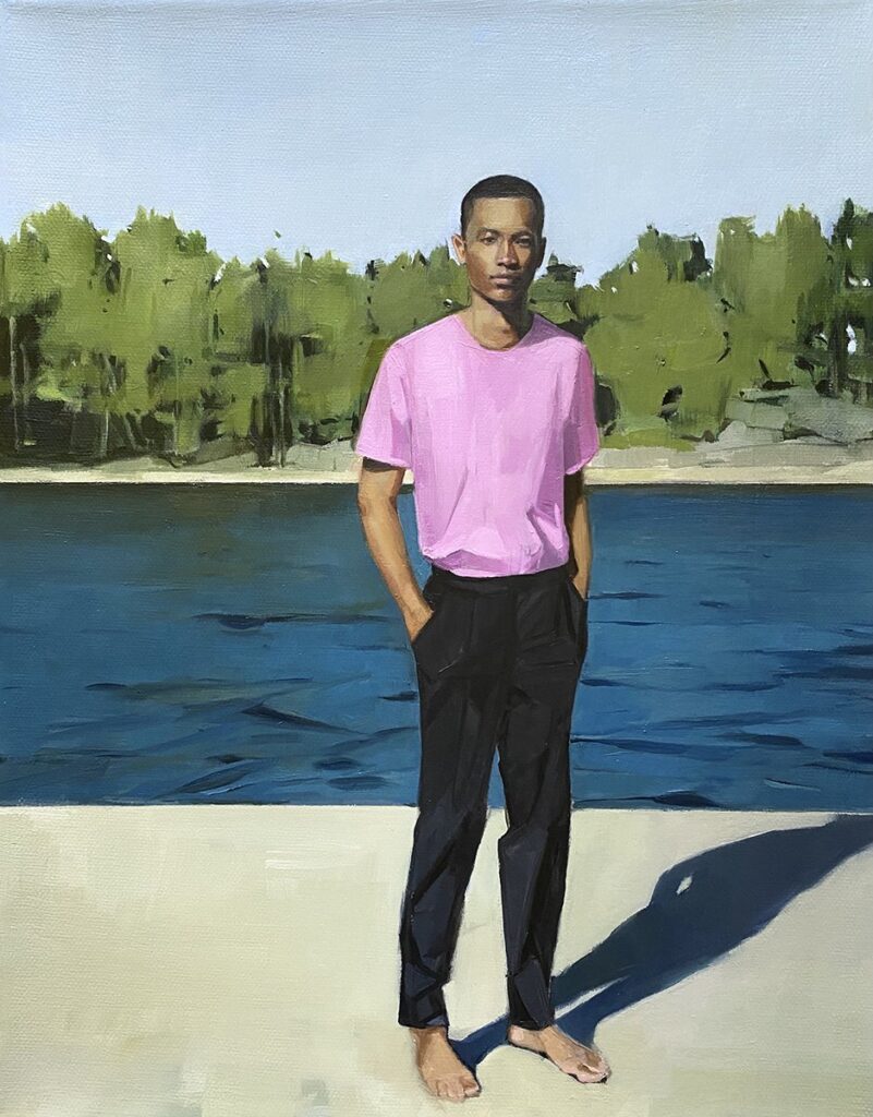 On the Dock, by Elisabeth McBrien, 2021, oil on canvas
