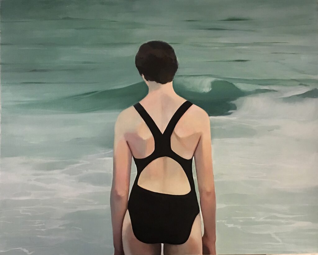 The Swimmer, by Elisabeth McBrien, 2017, oil on canvas