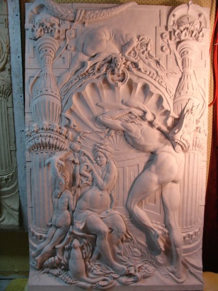 Slaughter of the Innocents, by Randolph McIver, 2011, Plaster relief