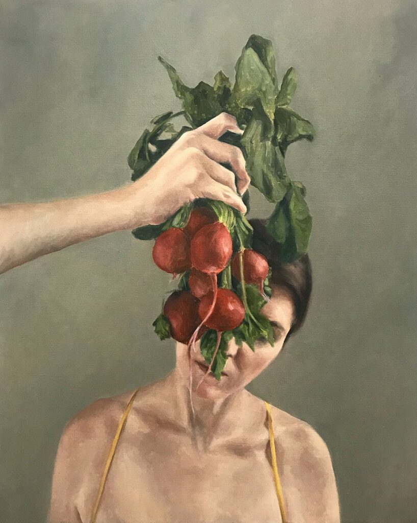 Here, by Heather V. McLeod, 2019, oil on canvas