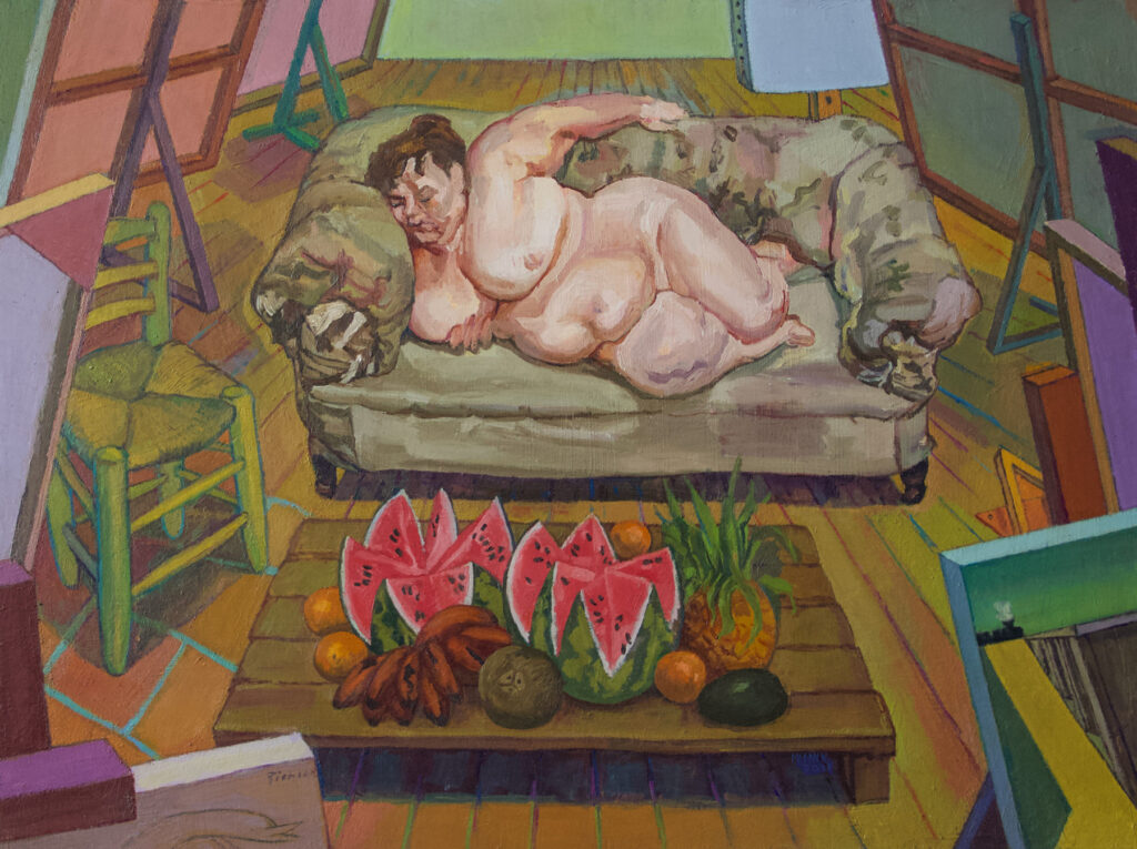 Art Room, by Margaret McCann, 2021, oil on wood