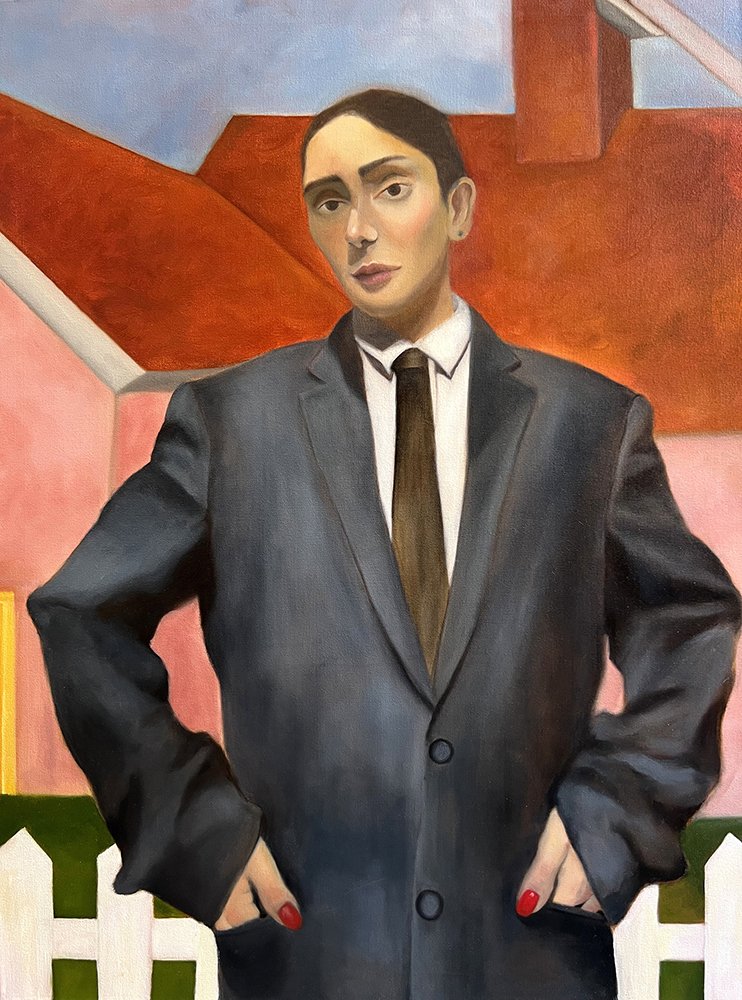America, When Will You Be Angelic?, by Tina Dion Mehrpouy, 2024, oil on canvas