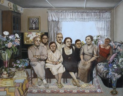 Mendelsohn Family Reunion, by Maya Brodsky, 2011, Oil on panel