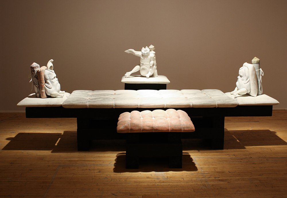 Soft Landing for Chickenhawks, by Mark Mennin, 2014, Marble