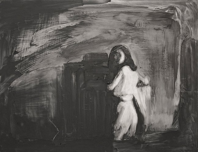 Ma Is as Selfless as I Am, by Matt Meserve, 2021, graphite on Yupo paper mounted on panel