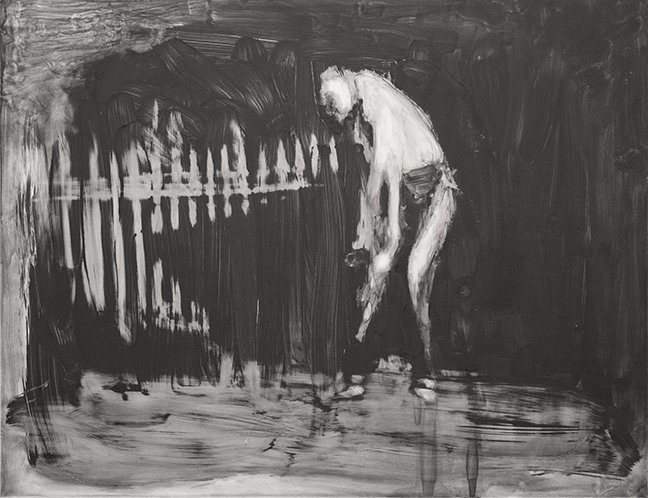 Never a Foot Too Far Even, by Matt Meserve, 2021, graphite on Yupo paper mounted on panel