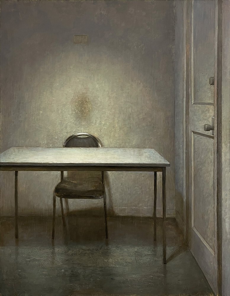 Chair, by John Metido, 2024, oil on panel