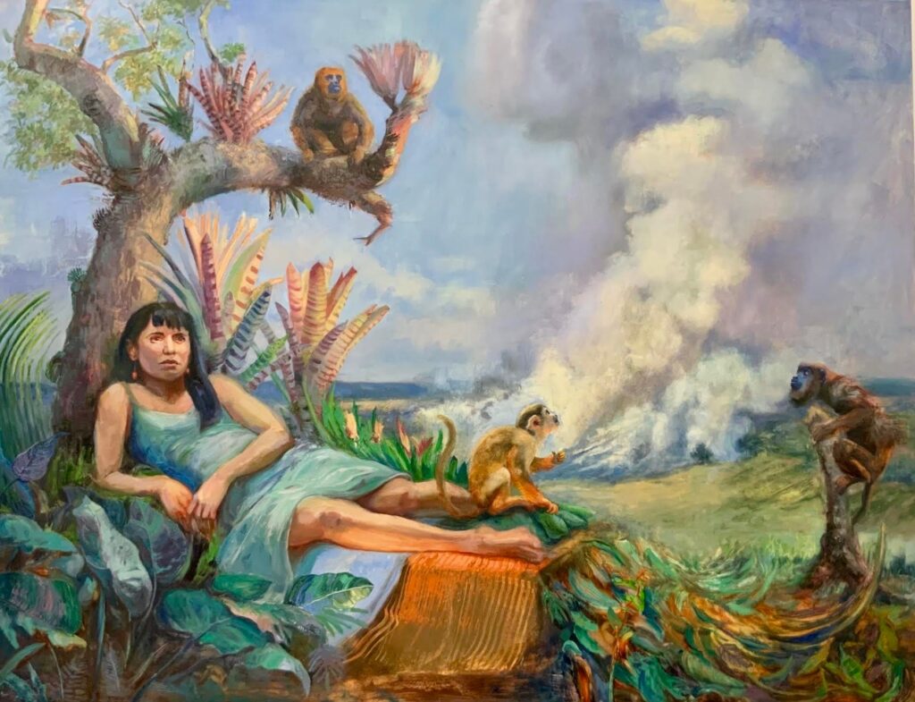 Vanishing Paradise, by Elise Mills, 2022, oil on linen