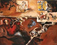 Mantra, by Mitra Kavian, 2006, mixed media on canvas