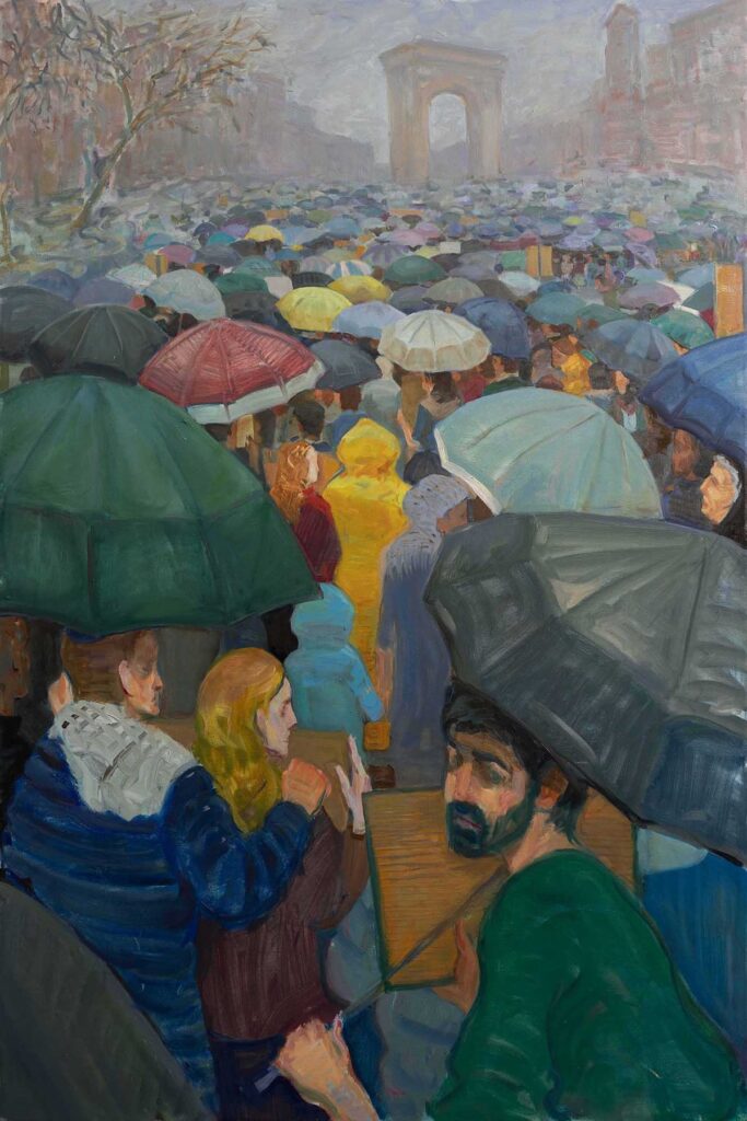 Solidarity, by Mustafa Mohsin, 2024, oil on canvas