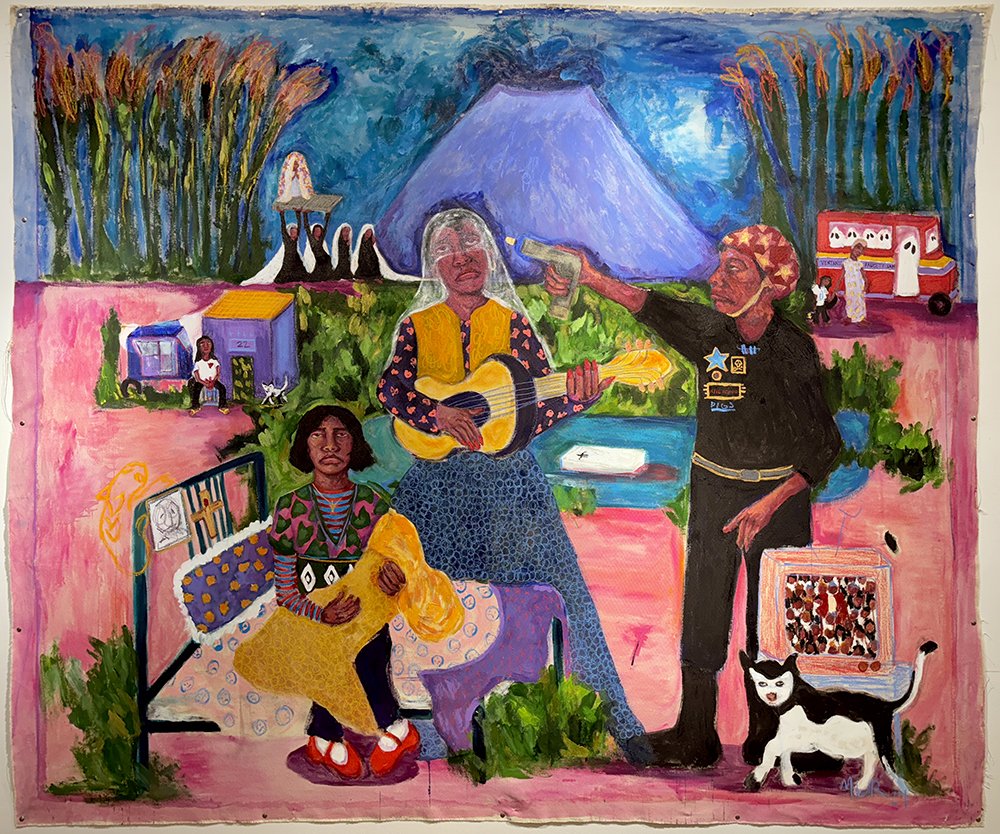 Salvadores de la Amazonía, by Ursula Mur, 2024, acrylic on canvas