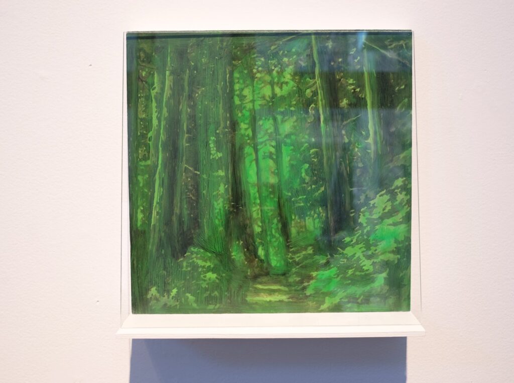 Untitled, by Naomi Nakazato, 2017, Oil and acrylic on plexiglass