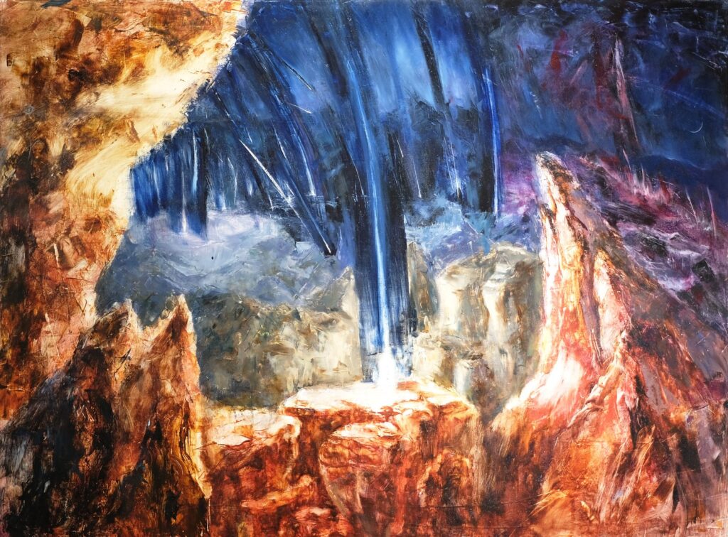 Falling Angels, by Nan Xu, 2017, Oil on canvas