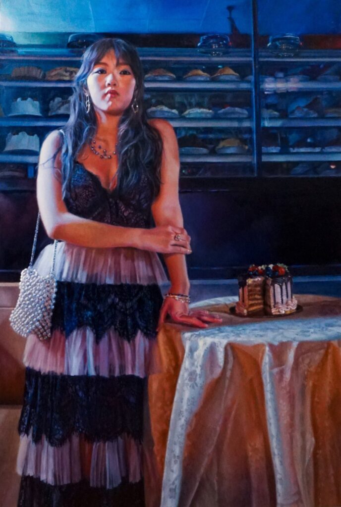 Layers, by Ellie Kayu Ng, 2019, oil on canvas