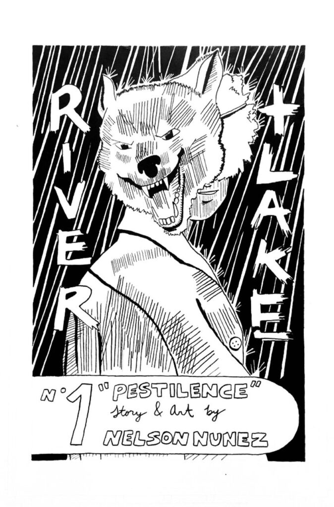 Pestilence, by Nelson Nuñez, 2021, ink on illustration board