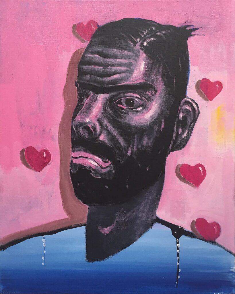 Selfie, After Valentine's Day, by Esteban Ocampo-Giraldo, 2017, Oil on canvas