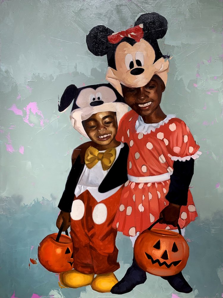 Halloween, by Andrea Olivia, 1994, oil on canvas