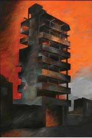 City 4, by Omid Rooshenas, 2006, acrylic on canvas