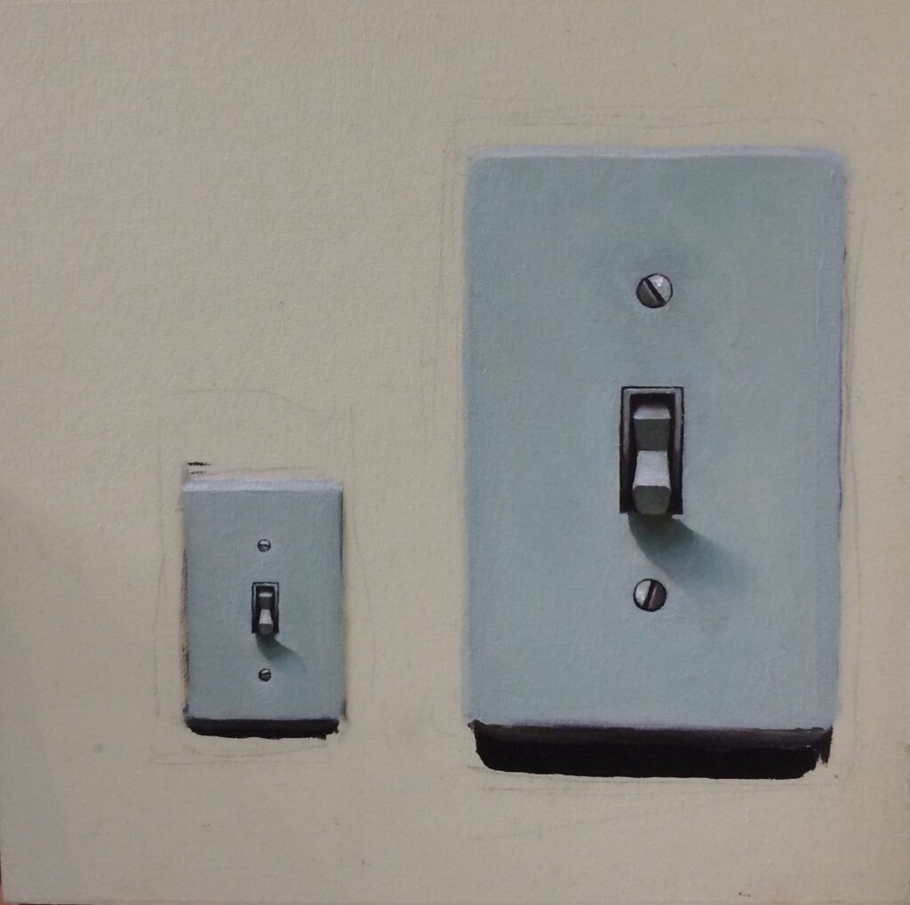 Light Switch Next to Better Light Switch, by Rebecca Orcutt, 2019