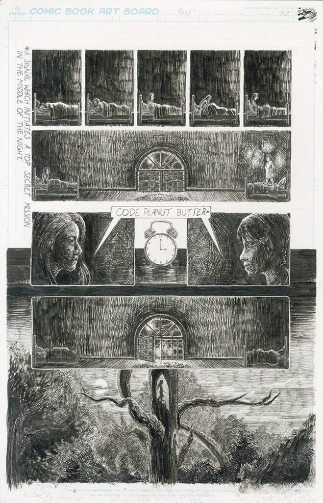 Terra Ignota, Page 11, by Alexia Papavasilakis, 2023, ink on paper