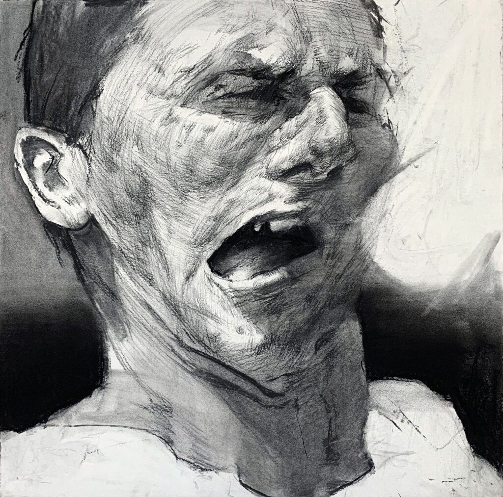 Untitled, by Anna Park, 2019, charcoal on paper