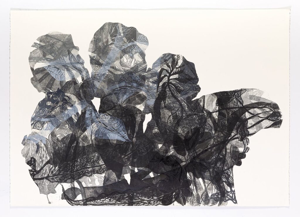 Here's to a Future Embrace VII, by Luján Pérez Hernández, 2021, oil based ink on Arches paper