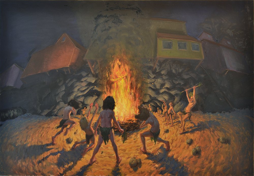 Bonfire 2, by Max Perkins, 2015, Oil on canvas