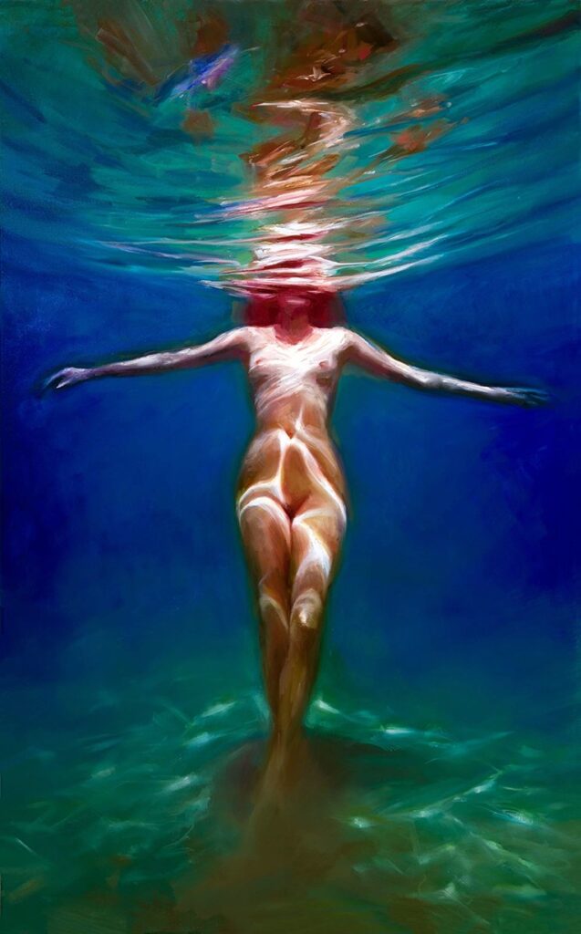 Santa Maria del Mar, by Reisha Perlmutter, 2021, oil on canvas