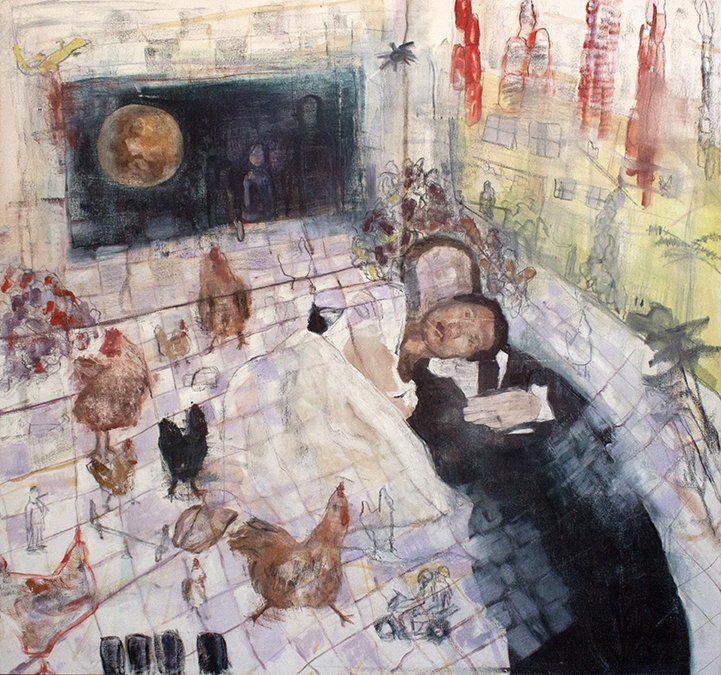 Sang Pi, by Visakha Jane Phillips, 2019, oil and charcoal on canvas