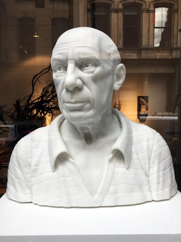 Pablo Picasso, by Precision Stone Inc, Clay Model: Mario Cozzi, Programming and Milling: Miles Driscoll, Precision Stone Inc