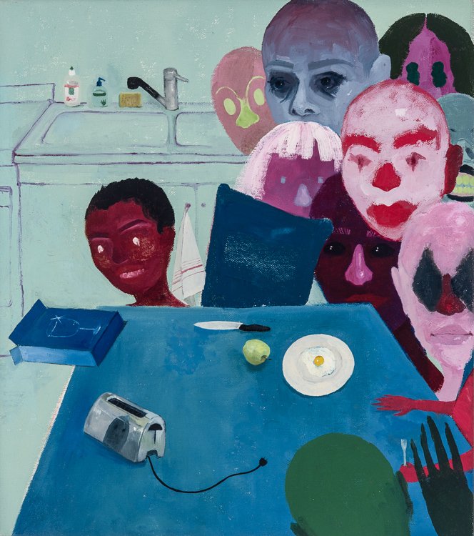 Breakfast Table, by Naudline Pierre, 2016, Oil on canvas
