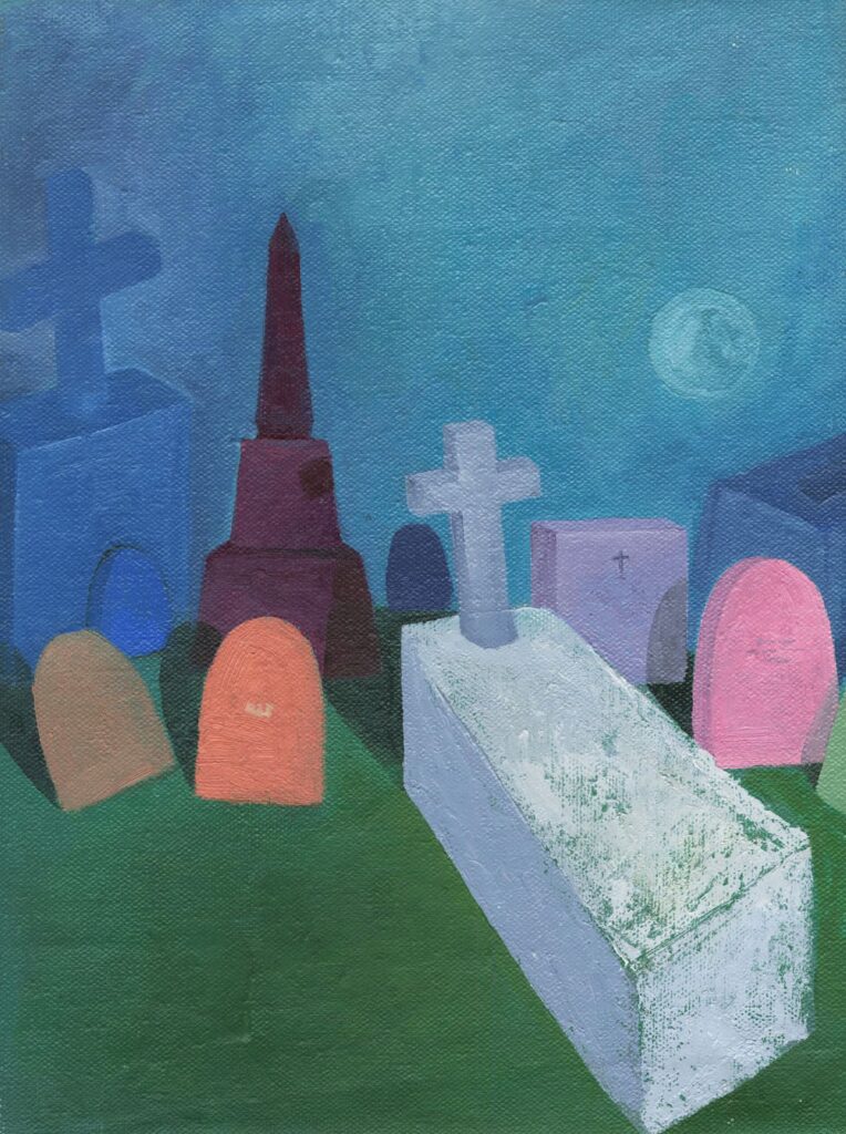 Cemetery, by Naudline Pierre, 2016, Oil on canvas